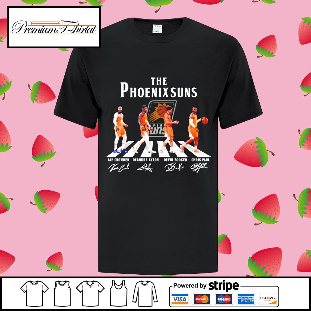 The Phoenix Suns Jae Crowder Deandre Ayton Devin Booker Chris Paul Abbey Road signature t-shirt ...